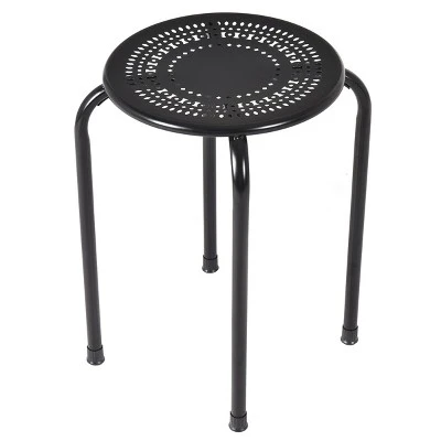 Tangkula Set Of 6 Stackable Stools Metal Chair Dining Set W/ Round Top 9 Tangkula Set Of 6 Stackable Stools Metal Chair Dining Set W/ Round Top - Image 9
