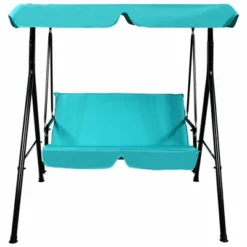 Tangkula Blue Outdoor Swing Canopy Patio Swing Chair 2-Person Canopy Hammock -Tangkula GUEST 8807c577 4ac9 4ab8 ba75 d3ba3b677317