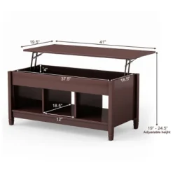 Tangkula Height Adjustable Wood Table Coffee Desk Teapoy Hidden Compartment 13 Tangkula Height Adjustable Wood Table Coffee Desk Teapoy Hidden Compartment -Tangkula GUEST 8873ff4e 819b 4700 a5ad bbe243526bb3