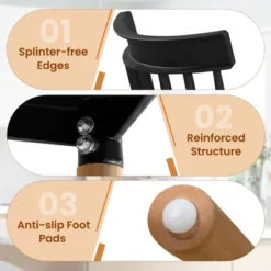 Tangkula Set Of 4 Windsor Dining Chairs Dining Chairs W/ Spindle Backs & Curved Seats -Tangkula GUEST 89373036 3ca3 4007 bb77 81ecb22a9600