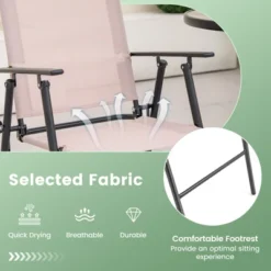 Tangkula 4PCS Bistro Set Folding Counter Height Chairs Round Bar Table & Umbrella Patio -Tangkula GUEST 8a5e1962 c1f1 4675 ab5a 39b50f5dce88