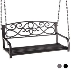 Tangkula Patio Hanging Porch Swing Outdoor 2-Person Metal Swing Bench Chair W/ Chains 18 Tangkula Patio Hanging Porch Swing Outdoor 2-Person Metal Swing Bench Chair W/ Chains -Tangkula GUEST 8b0f1898 37e8 492e ac40 9881cb2c0e41