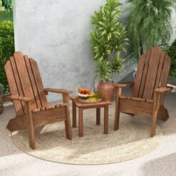 Tangkula 1PC/2PCS Patio Hardwood End Table Square Side Table With Slatted Tabletop Small Coffee Bistro Table Indoor Outdoor Side Table -Tangkula GUEST 8da062a3 1f4c 4a24 a78c fefa891bee5b