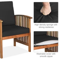 Tangkula 4PCS Patio Acacia Wood Sofa Set Conversation Couch Coffee Table With Cushions 14 Tangkula 4PCS Patio Acacia Wood Sofa Set Conversation Couch Coffee Table With Cushions -Tangkula GUEST 8eacc82a a708 4d67 b5d2 91e498cd079d