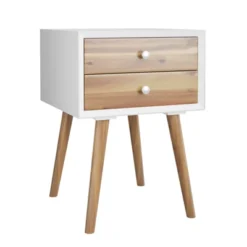 Tangkula Wooden Nightstand With 2 Storage Drawers Accent End Side Table For Bedroom&Living Room 19 Tangkula Wooden Nightstand With 2 Storage Drawers Accent End Side Table For Bedroom&Living Room -Tangkula GUEST 8f08a5c7 dacc 49cd b23c c9c269c72468