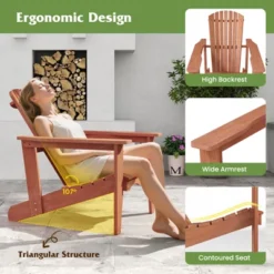 Tangkula 4PCS Solid Wood Garden Chair W/ High Backrest Wide Armrests & Contoured Seat -Tangkula GUEST 8f7578f7 b951 4c0f b372 aac43aea1084