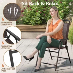 Tangkula 3 PCS Outdoor Bistro Dining Furniture Set W/1.57" Umbrella Hole Rippled -Tangkula GUEST 90791ed3 9a82 412b 9ff9 e14ef67ba4b9