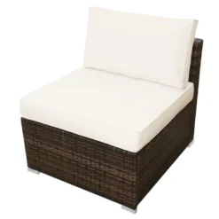 Tangkula 5-Piece Outdoor Rattan Wicker Sofa Set Lounge Chair With White Cushions -Tangkula GUEST 924da436 f35b 4fd1 bffc 7ab621458956