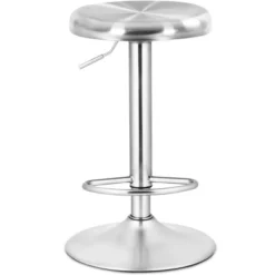 Tangkula Set Of 2 Swivel Bar Stools Adjustable Brushed Stainless Steel -Tangkula GUEST 927d4359 534e 4275 8e34 cfe887c4b371