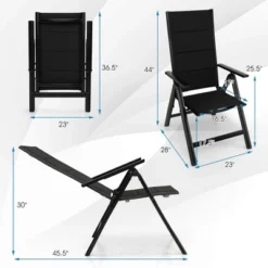 Tangkula Patio Folding Chairs Lightweight Outdoor Dining Chairs W/ Padded Seat -Tangkula GUEST 938be866 cfa4 4ecf a2d8 13e9e6efb9cc