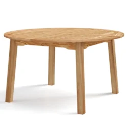 Tangkula Round Patio Dining Table Acacia Wood Outdoor Dining Table W/ 2" Umbrella Hole -Tangkula GUEST 94d92287 9f17 487b 98d4 5f8c506bd52c