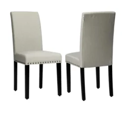 Tangkula 2-Piece Upholstered Linen Fabric Dining Chairs With High Backrest & Padded Seat -Tangkula GUEST 94ddc9cf 6e79 4693 8ae7 bd5d7dea5e19