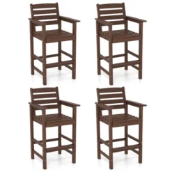 Tangkula Patio Bar Stools Set Of 4 Tall Adirondack Chair W/ Backrest Armrests & Footrests 21 Tangkula Patio Bar Stools Set Of 4 Tall Adirondack Chair W/ Backrest Armrests & Footrests -Tangkula GUEST 951604bf 811d 4be6 9a21 64b22bdad13e