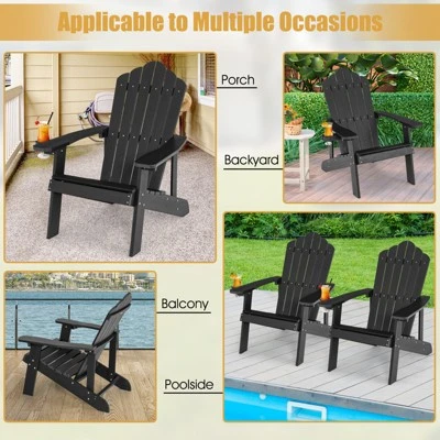 Tangkula 2PCS Adirondack Chair HIPS Adirondack Chair W/Cup Holder Realistic Wood Grain Weather Resistant Outdoor Chair For 380 LBS Weight Capacity Black/Navy/White/Teak/Dark Green/Red/Light Grey/Yellow 7 Tangkula 2PCS Adirondack Chair HIPS Adirondack Chair W/Cup Holder Realistic Wood Grain Weather Resistant Outdoor Chair For 380 LBS Weight Capacity Black/Navy/White/Teak/Dark Green/Red/Light Grey/Yellow - Image 7