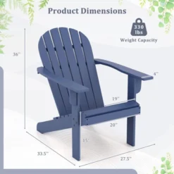 Tangkula 4PCS Patio Adirondack Chair W/ Inclined Seat High Backrest & Wide Armrests 11 Tangkula 4PCS Patio Adirondack Chair W/ Inclined Seat High Backrest & Wide Armrests -Tangkula GUEST 9a3ee645 0c63 4fe2 b659 68ff3dab5fa5