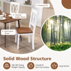 Tangkula Dining Chairs Set Of 4 Wood Farmhouse Dining Room Side Chairs For Home Kitchen -Tangkula GUEST 9b1ad9ec a8d9 4c0e 823a b858a6daa683