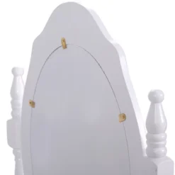 Tangkula Oval Mirror 4 Drawer Vanity Mirror Makeup Table W/ Cushioned Stool White 10 Tangkula Oval Mirror 4 Drawer Vanity Mirror Makeup Table W/ Cushioned Stool White -Tangkula GUEST 9e156934 11c0 4352 a510 71440b6508eb