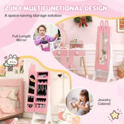 Tangkula Kids Jewelry Armoire Cabinet Free-Standing Full Length Mirror With Storage And 4 Tilt Angles 16 Tangkula Kids Jewelry Armoire Cabinet Free-Standing Full Length Mirror With Storage And 4 Tilt Angles -Tangkula GUEST 9fd67e57 5ba3 4cc5 abc7 16eb362d5031