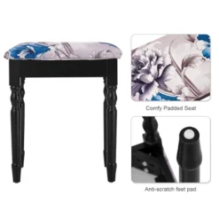 Tangkula Tri Folding Vanity Mirror Makeup Table Set W/4 Drawers & Stool White -Tangkula GUEST a32f7c58 ed88 4daa 837c 4ca6a92aa998