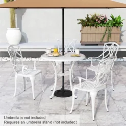 Tangkula Patio Cast Aluminum Dining Table 31.5” Outdoor Bistro Table W/ Umbrella Hole All-Weather Classic Round Dining Table 11 Tangkula Patio Cast Aluminum Dining Table 31.5” Outdoor Bistro Table W/ Umbrella Hole All-Weather Classic Round Dining Table -Tangkula GUEST a4e55909 44cd 4eed 9602 4667f0b16ee4