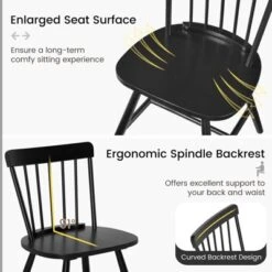 Tangkula Dining Chairs Set Of 4 Farmhouse Kitchen Chair W/ Rubber Wood Frame Wide Seat 17 Tangkula Dining Chairs Set Of 4 Farmhouse Kitchen Chair W/ Rubber Wood Frame Wide Seat -Tangkula GUEST a5b0f2dc 3a6a 407c 90af 3d6024dac5d8