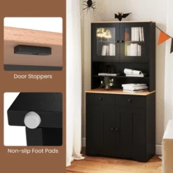 Tangkula Pantry Cabinet 67" Tall Kitchen Floor Cabinet W/ 2 Removable Shelves 2 Drawers 13 Tangkula Pantry Cabinet 67" Tall Kitchen Floor Cabinet W/ 2 Removable Shelves 2 Drawers -Tangkula GUEST a61750a3 9790 4045 9905 bccf3ed588f8