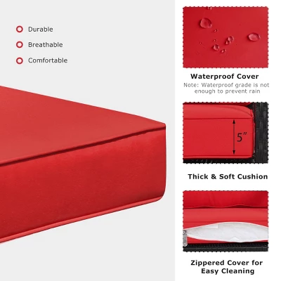 Tangkula Outdoor Wicker Rocking Chair Glider Rattan Rocker Recliner With Cushion 3 Tangkula Outdoor Wicker Rocking Chair Glider Rattan Rocker Recliner With Cushion - Image 3