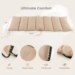 Tangkula Zero Gravity Chair Folding Recliner Lounge Chair W/ Cushion Cup Holder -Tangkula GUEST a79c27c0 aea8 4760 8ab0 44dd13b46a93