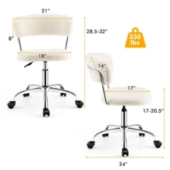 Tangkula Computer Desk Chair Adjustable Office Chair Swivel Vanity Chair 15 Tangkula Computer Desk Chair Adjustable Office Chair Swivel Vanity Chair -Tangkula GUEST a7bbf0c0 96a9 4afd 9896 944f9dfcb2db