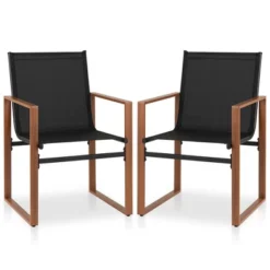 Tangkula 2 PCS Outdoor Dining Chairs Patio Furniture Chair W/ Breathable Seat & Backrest -Tangkula GUEST a7f941ea f1f2 45eb aa18 17dcc8b1a5dc