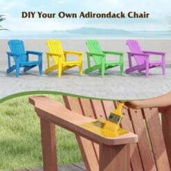Tangkula Solid Wood Garden Chair W/ High Backrest Wide Armrests & Contoured Seat -Tangkula GUEST a9decaeb 7847 42e9 b629 0dda638428bc 2