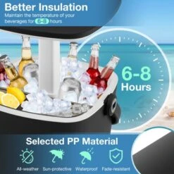 Tangkula Portable Cooler Table With Handle Cooler W/ Lift Top Lid & Bottle Opener 3-in-1 Outdoor Cocktail Drink Table Black/Blue 13 Tangkula Portable Cooler Table With Handle Cooler W/ Lift Top Lid & Bottle Opener 3-in-1 Outdoor Cocktail Drink Table Black/Blue -Tangkula GUEST ac31a69a a971 4d5b 9007 66b5106178e7