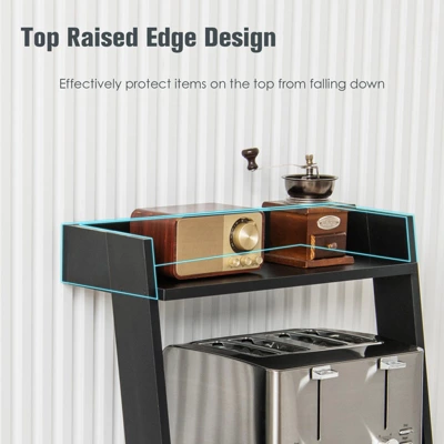 Tangkula 4-Tier Ladder Shelf 43” Tall Wooden Leaning Bookshelf Display Rack Modern Shelving Stand With Anti-tipping Device Black 5 Tangkula 4-Tier Ladder Shelf 43” Tall Wooden Leaning Bookshelf Display Rack Modern Shelving Stand With Anti-tipping Device Black - Image 5