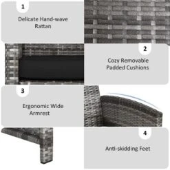 Tangkula Set Of 6 Patio Furniture Outdoor Sectional Conversation PE Rattan Sofa Set -Tangkula GUEST ad13bcf0 c058 4e80 a5f0 29cd91ee6e05