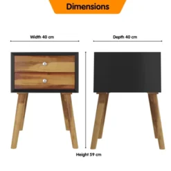 Tangkula Wooden Nightstand With 2 Storage Drawers Accent End Side Table For Bedroom&Living Room 18 Tangkula Wooden Nightstand With 2 Storage Drawers Accent End Side Table For Bedroom&Living Room -Tangkula GUEST ad24ab56 cbe4 4c83 8dc8 a3ab921efd3c