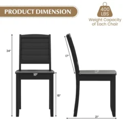 Tangkula 4 PCS Armless Wood Dining Chair W/ Rubber Wood Legs Curved Backrest Kitchen 11 Tangkula 4 PCS Armless Wood Dining Chair W/ Rubber Wood Legs Curved Backrest Kitchen -Tangkula GUEST aebcdc59 d7b2 4e36 a515 82d81063f22a