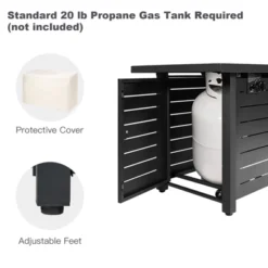 Tangkula 9 PCS Rattan Dinning Set Wicker Sofa W/Propane Gas Fire Pit 60,000 Btu Heater 23 Tangkula 9 PCS Rattan Dinning Set Wicker Sofa W/Propane Gas Fire Pit 60,000 Btu Heater -Tangkula GUEST afb11881 9897 43cb b507 ed5f5bb9717c