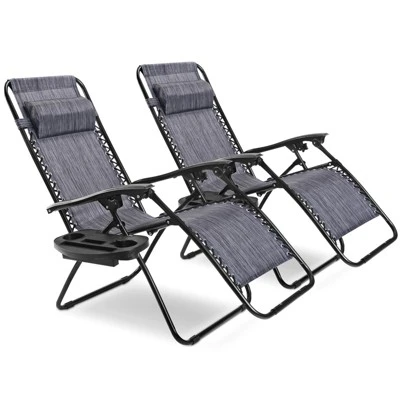 Tangkula 2PC Zero Gravity Chair Adjustable Recliners Textiliene 14 Tangkula 2PC Zero Gravity Chair Adjustable Recliners Textiliene - Image 14