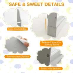 Tangkula 3-Tier Kids Bookshelf Toy Storage Bookcase Rack Wall W/ Anti-toppling Kits -Tangkula GUEST b17de948 4446 4b9d a68a 3e4f67827301