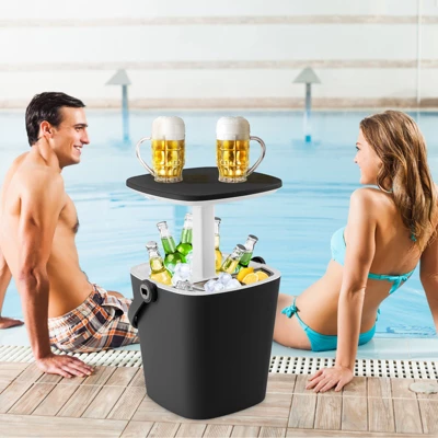 Tangkula Portable Cooler Table With Handle Cooler W/ Lift Top Lid & Bottle Opener 3-in-1 Outdoor Cocktail Drink Table Black/Blue 1 Tangkula Portable Cooler Table With Handle Cooler W/ Lift Top Lid & Bottle Opener 3-in-1 Outdoor Cocktail Drink Table Black/Blue