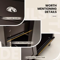 Tangkula Freestanding Buffet Hutch Kitchen Pantry Storage Cabinet W/ Sliding Doors -Tangkula GUEST b537f030 e411 45af 8848 7752ca8d1fbc