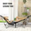 Tangkula Portable Folding Hammock Free Standing Hammock W/ Stand-Folds&Carrying Bag&Anti-Slip Buckle&Storage Pocket