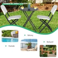 Tangkula 3PCS Patio Rattan Furniture Set Outdoor Chairs & Coffee Table Wicker Bistro Table Set For Balcony Lawn Garden -Tangkula GUEST b6803669 b449 4471 82a3 a2dc1afe4cd7