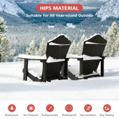 Tangkula Patio HIPS Outdoor Weather Resistant Slatted Chair Adirondack Chair W/ Cup Holder 20 Tangkula Patio HIPS Outdoor Weather Resistant Slatted Chair Adirondack Chair W/ Cup Holder -Tangkula GUEST b74e2638 535e 4941 b8e4 0d6f5c415452