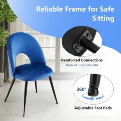 Tangkula Dining Chair Set Of 4 Velvet Upholstered Side Chair W/ Metal Base For Living Room 14 Tangkula Dining Chair Set Of 4 Velvet Upholstered Side Chair W/ Metal Base For Living Room -Tangkula GUEST b821285d 5b99 434d 83dd d5ada0e8efae