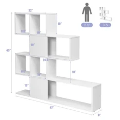 Tangkula 5-Shelf Modern Ladder Corner Bookshelf Display Storage Rack For Home&Office -Tangkula GUEST b8ef85a9 eecc 4bb2 aee0 4d169d007859