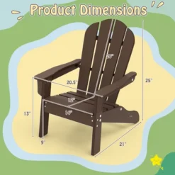 Tangkula 4PCS Kid's Adirondack Chair All-Weather HDPE Toddler Lawn Chair W/ Ergonomic Design -Tangkula GUEST b9ddfe68 e08c 49c9 a547 b9d0b2f15e5e