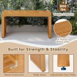 Tangkula 36 Inch Patio Bench All-Slat Acacia Wood Loveseat For 2 People 800 Lbs Capacity 15 Tangkula 36 Inch Patio Bench All-Slat Acacia Wood Loveseat For 2 People 800 Lbs Capacity -Tangkula GUEST b9f27f8b c06d 4951 b73e 169771202d78