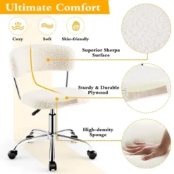 Tangkula Computer Desk Chair Adjustable Office Chair Swivel Vanity Chair 14 Tangkula Computer Desk Chair Adjustable Office Chair Swivel Vanity Chair -Tangkula GUEST baeb900c d241 436e 8314 1db6ceb54d34