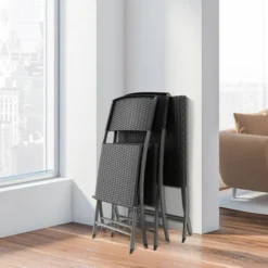 Tangkula 3PCS Patio Bistro Set Folding Wicker Chairs & Table Outdoor Patio Furniture Set 13 Tangkula 3PCS Patio Bistro Set Folding Wicker Chairs & Table Outdoor Patio Furniture Set -Tangkula GUEST bb64e775 4d61 43a6 be9c 4ec173c42fdc